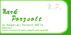 mark porzsolt business card